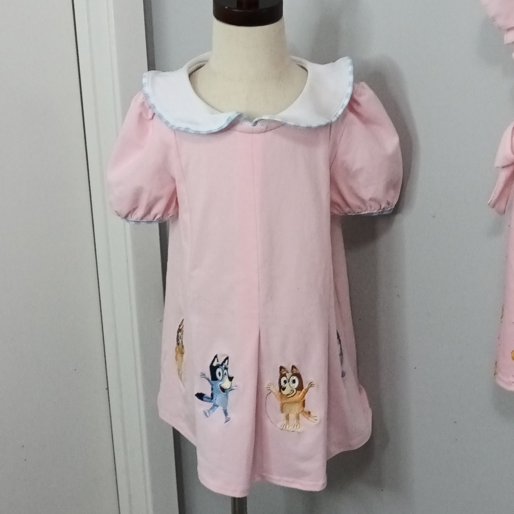 Bluey Embroidered Girls Dress